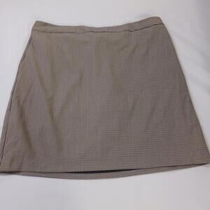 Rachel Zoe RN#59478 Women's Brown Plaid Lined Mini Skirt Pockets Size US 12
